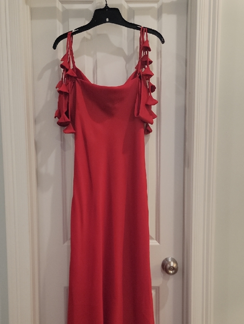 Adelyn Rae Red Ruffle-Strap Maxi Dress - Picture 6 of 7